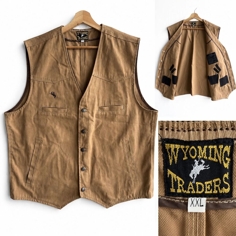 Wyoming Traders Vest Canvas Western Cowboy Concealed Carry Holsters Men’s 2XL